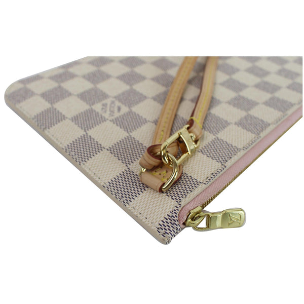 Louis Vuitton Pochette Damier Azur Neverfull MM Pouch focused view
