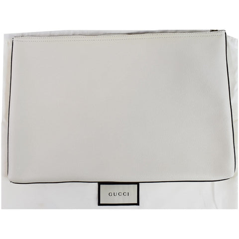 Gucci Pebbled Leather Medium Clutch backside