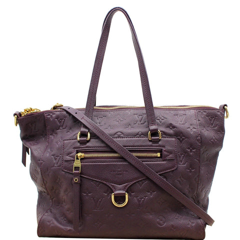 LOUIS VUITTON Lumineuse PM Monogram Empreinte Leather Shoulder Bag Plum