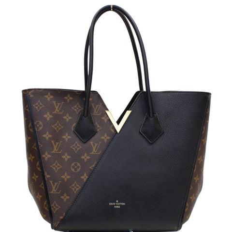 LOUIS VUITTON Kimono Monogram Calfskin Tote Bag Brown/Black