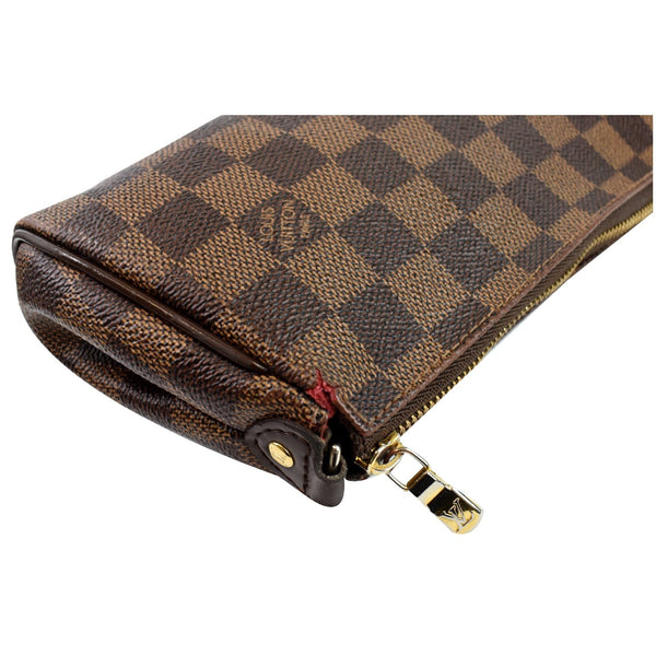Louis Vuitton Pochette Eva Damier Ebene Crossbody Bag focused view