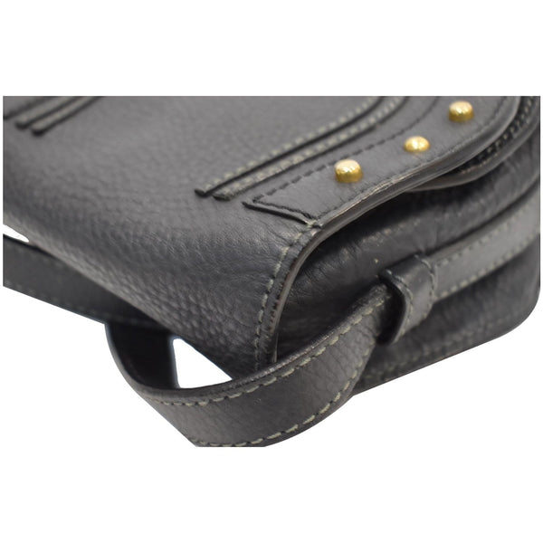 Chloe Mini Marcie Leather bag with shoulder strap in black