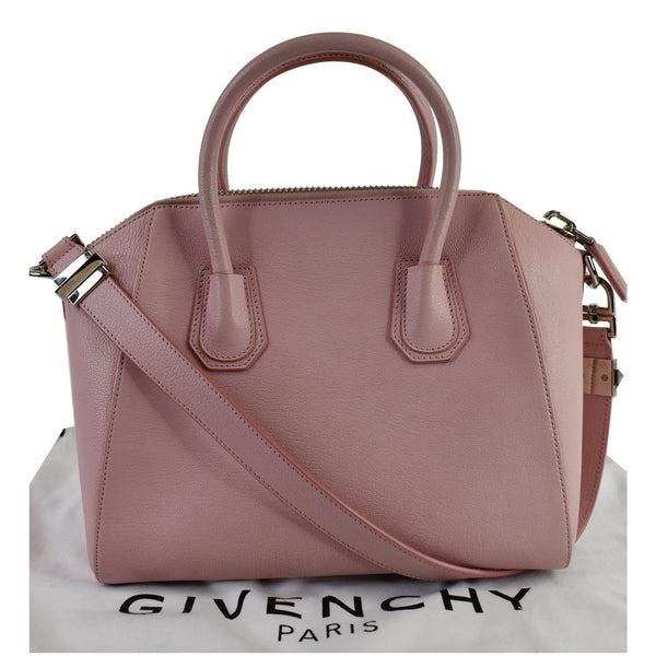 GIVENCHY Antigona Small Goatskin Leather Shoulder Bag Rose Pink