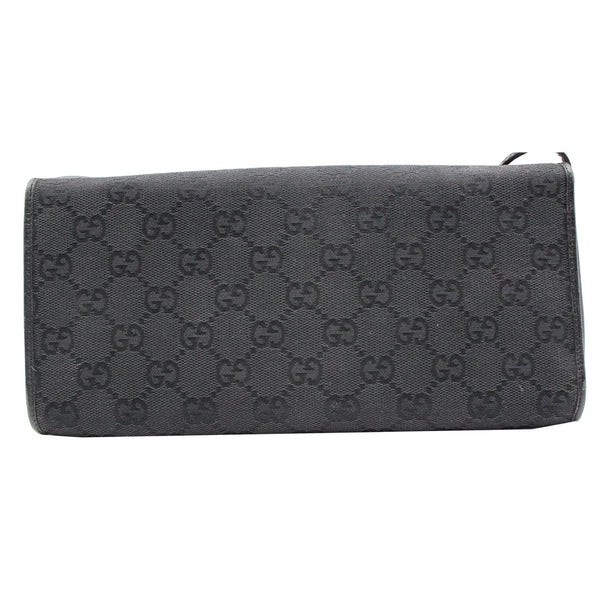 Gucci Bamboo GG Monogram Canvas Clutch Bag Black - bottom