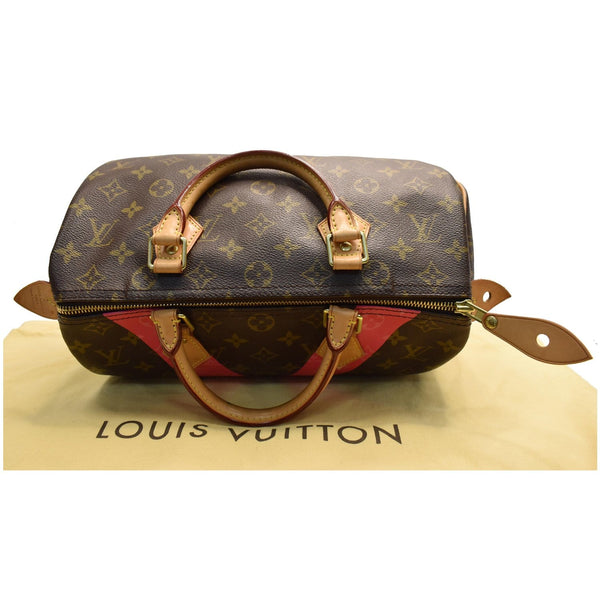 Louis Vuitton V Speedy 30 Grenade Satchel Bag top view