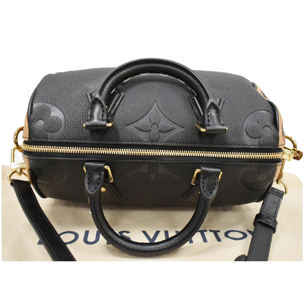 LOUIS VUITTON Speedy 25 Wild At Heart Leather Shoulder Bag Black