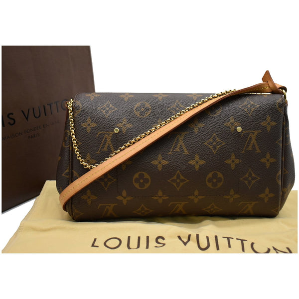LOUIS VUITTON Favorite MM Monogram Canvas Crossbody Bag Brown