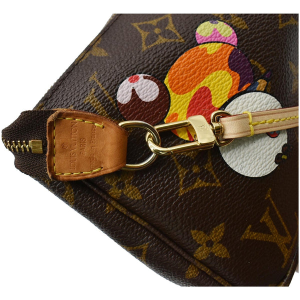 LOUIS VUITTON Murakami Panda Pochette Monogram Canvas Accessoires Pouch Brown