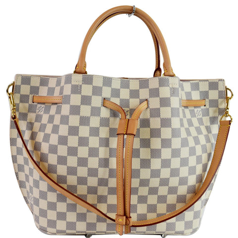 LOUIS VUITTON Girolata Damier Azur Shoulder Bag White