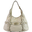 GUCCI 85th Anniversary Horsebit Leather Hobo Bag White 163804
