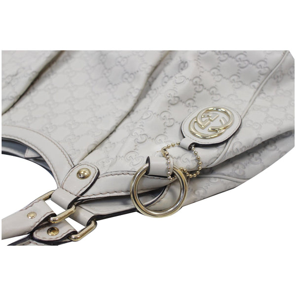 Gucci Sukey Medium Guccissima Leather Handle Handbag metallic hardware