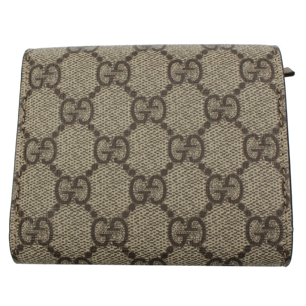 GUCCI Dionysus GG Supreme Canvas Card Case Wallet Beige 627073