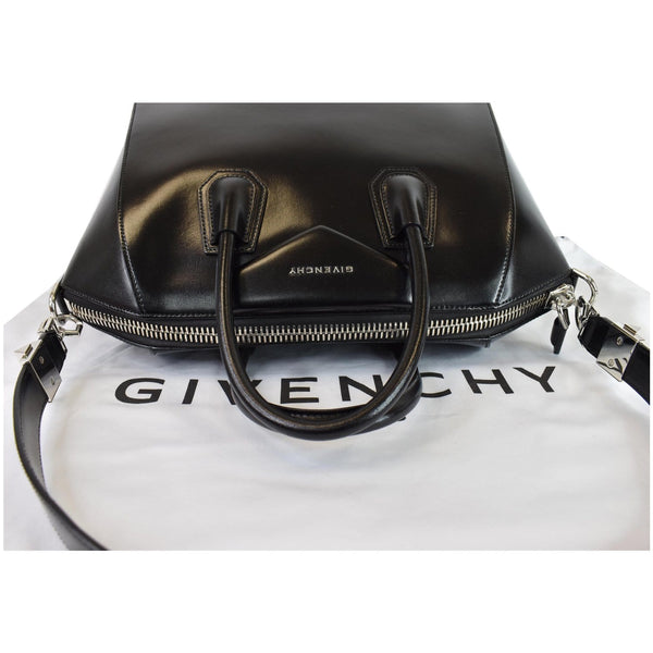 GIVENCHY Antigona Medium Leather Shoulder Bag Black