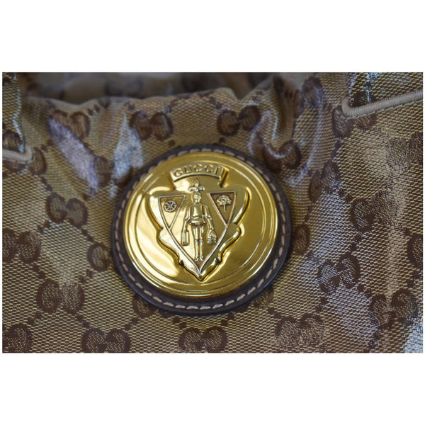 Gucci Hysteria Large Crystal Coated Canvas Bag logo