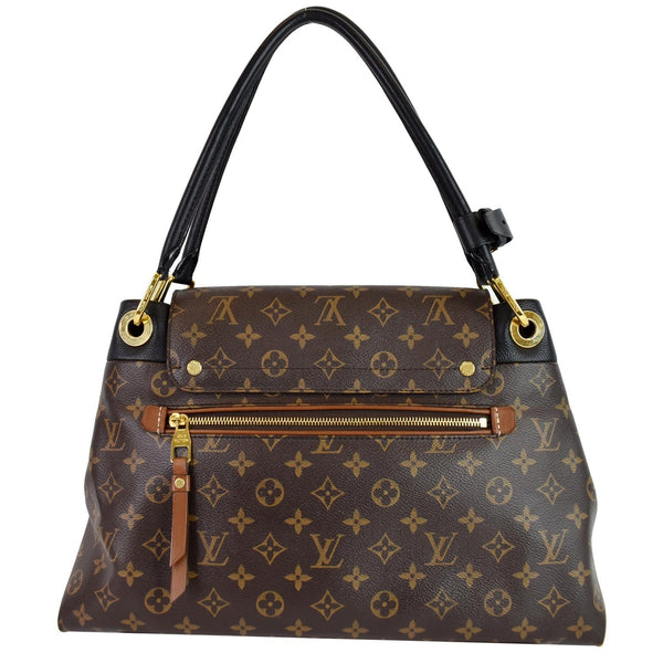 LOUIS VUITTON Olympe Monogram Canvas Satchel Shoulder Bag Black