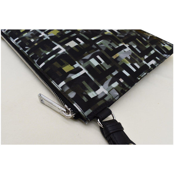 FENDI Camouflage FF Print Nylon Wristlet Pouch Multicolor