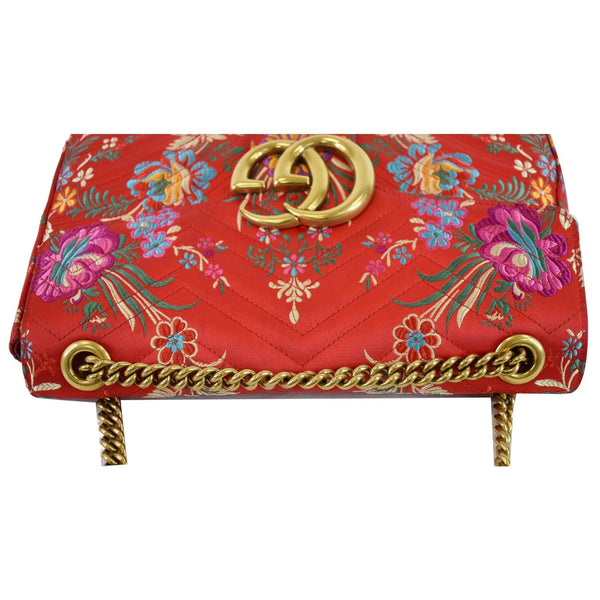 Gucci GG Marmont Floral Medium shoulder bag logo