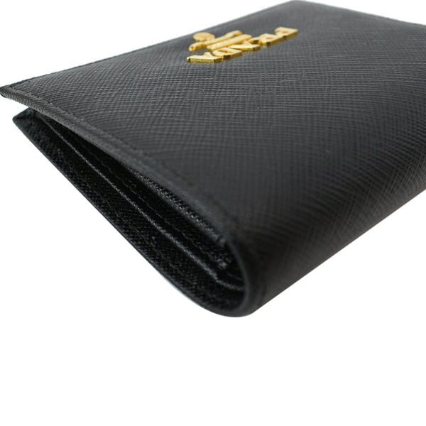 PRADA Small Saffiano Leather Wallet Black