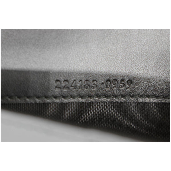 Used Gucci Continental Long Guccissima Leather Wallet Black