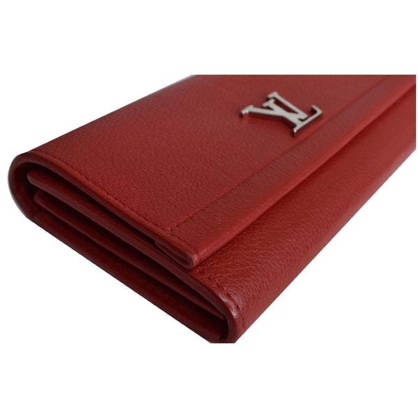 Louis Vuitton Lockme II Fold Style Wallet Red