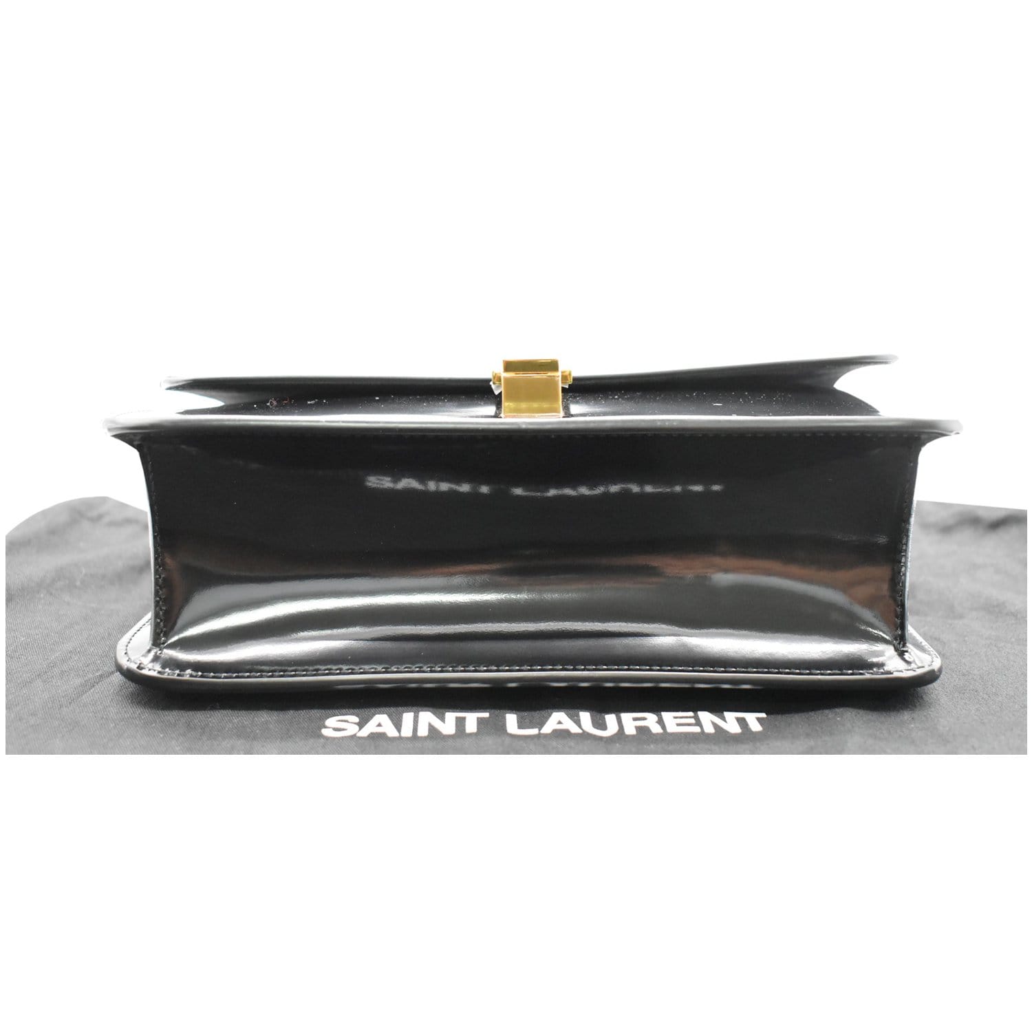Shop Saint Laurent Kate patent belt bag