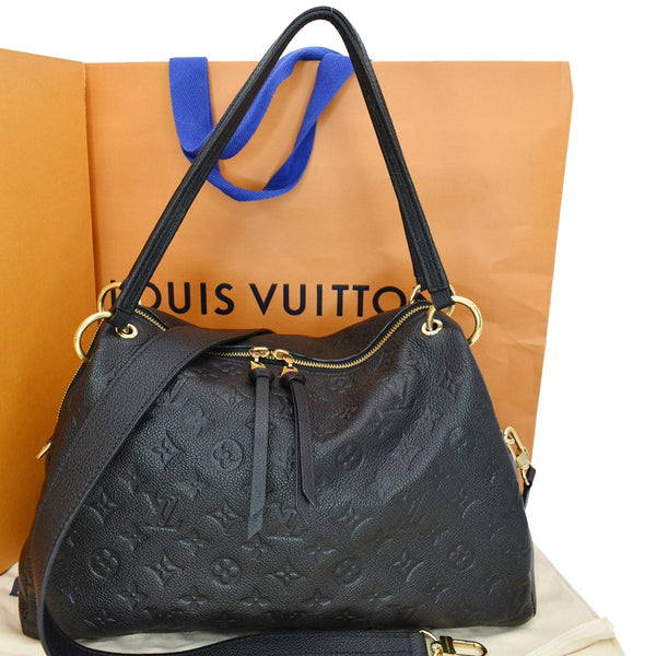 LOUIS VUITTON Ponthieu PM Empreinte Leather Shoulder Bag Black