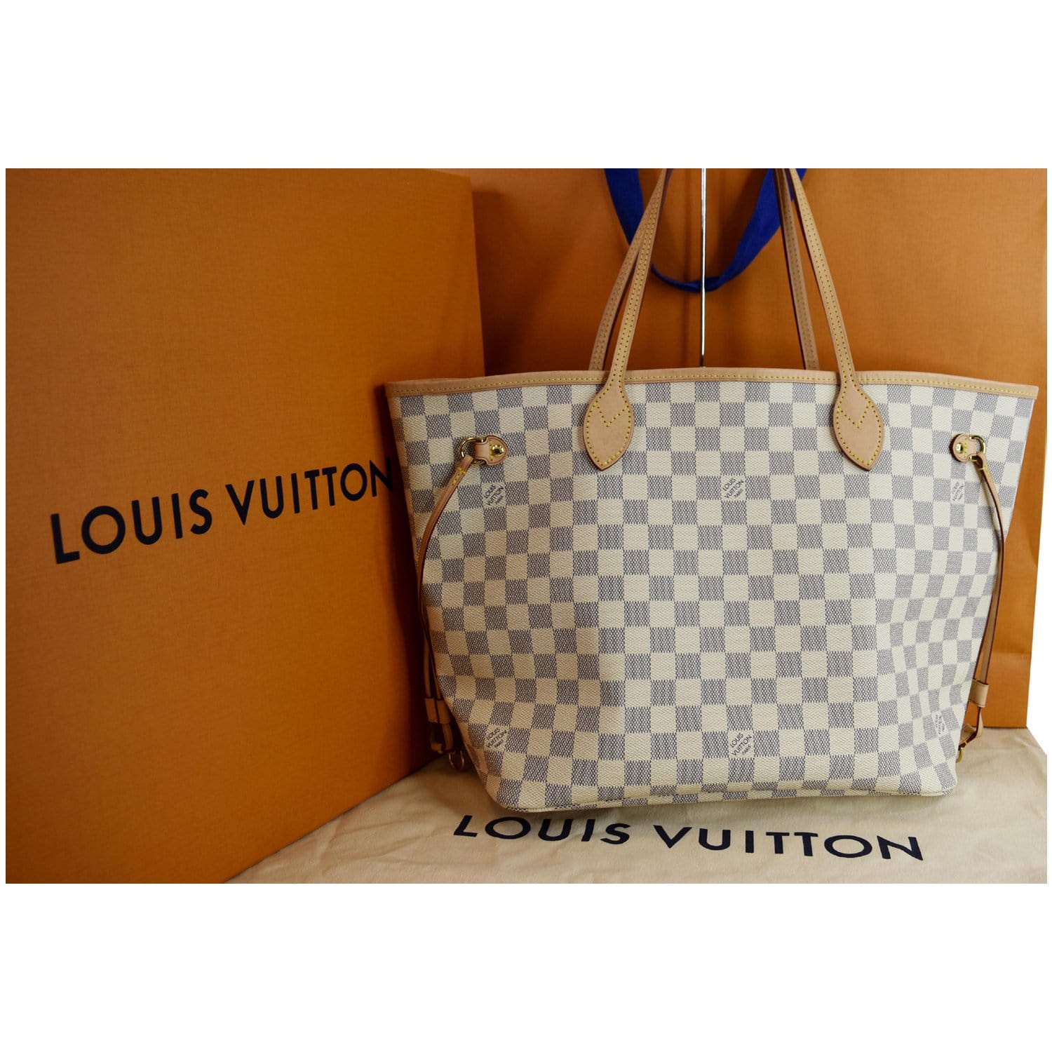 Authentic Louis Vuitton Neverfull MM Damier Azur Rose Ballerine - clothing  & accessories - by owner - apparel sale 