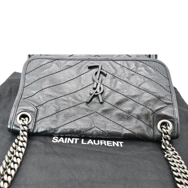 Yves Saint Laurent Niki Medium Leather Crossbody Bag Black