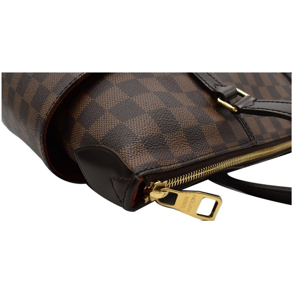 LOUIS VUITTON Totally MM Damier Ebene Shoulder Bag Brown