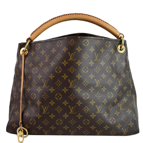 LOUIS VUITTON Artsy MM Monogram Canvas Shoulder Bag Brown