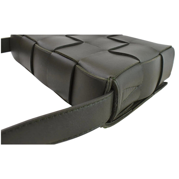 BOTTEGA VENETA Cassette Maxi Lambskin Crossbody Bag Olive