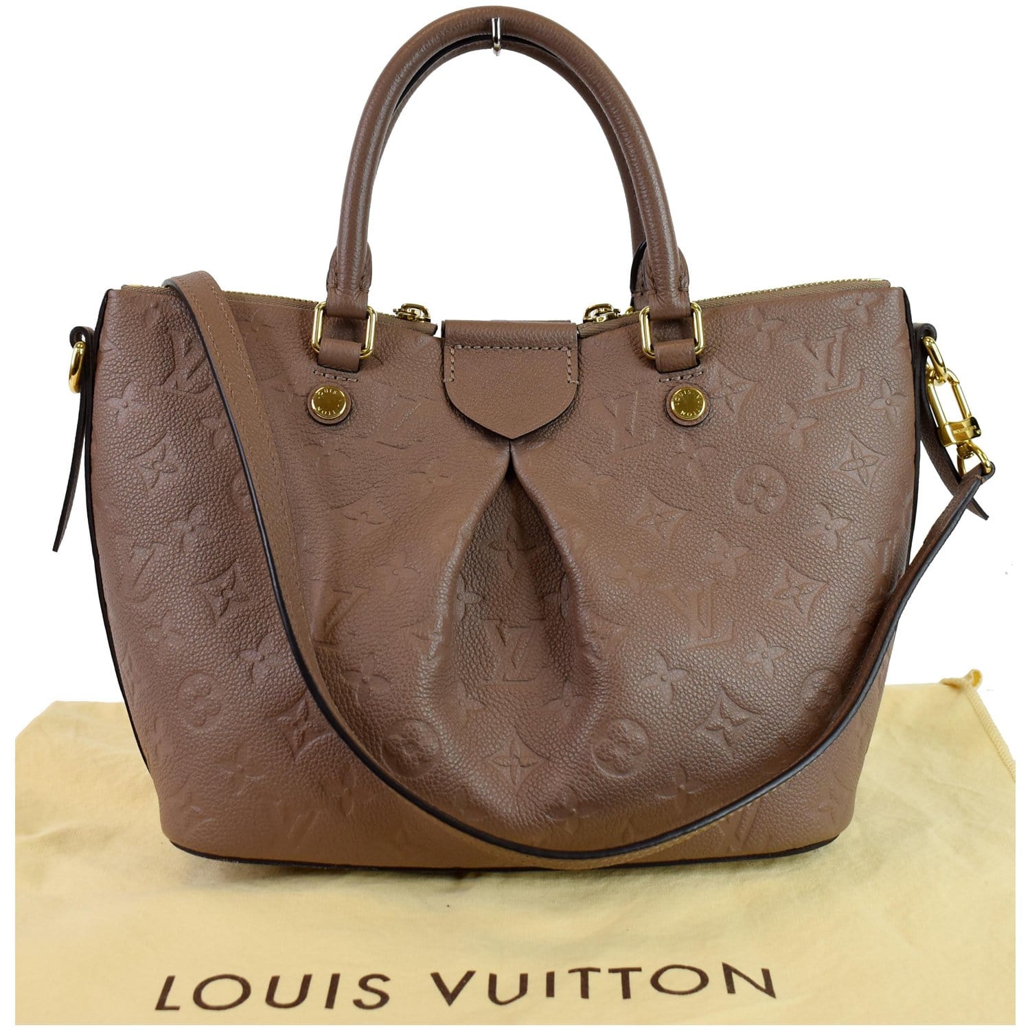 Louis Vuitton LV Mazarine PM Monogram Empreinte Leather Taupe