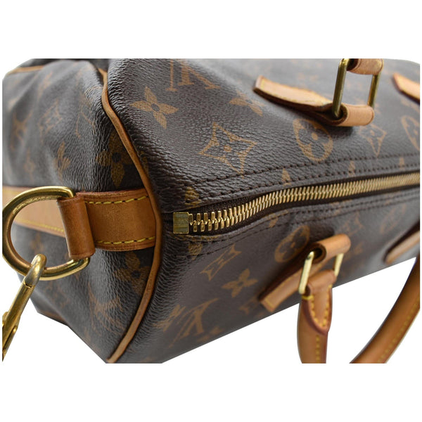 LOUIS VUITTON Speedy 30 Bandouliere Monogram Canvas Shoulder Bag Brown