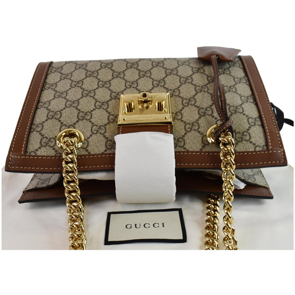 Gucci Padlock Small GG Supreme Canvas Bag top view