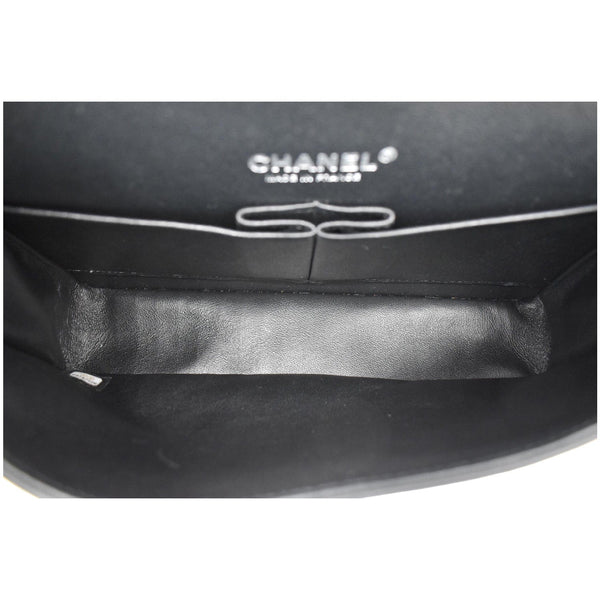 CHANEL Medium Double Flap Quilted Patent Leather Shoulder Bag Black/Red