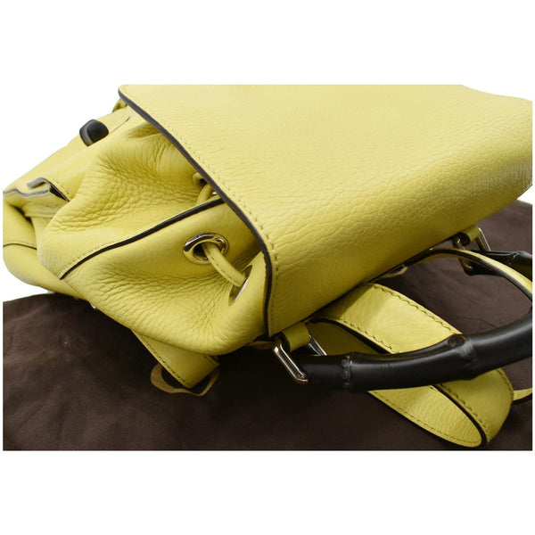 Gucci Bamboo Pebbled Leather Backpack Bag - top side preview