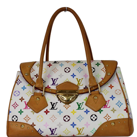 LOUIS VUITTON Beverly GM Multicolor Canvas Shoulder Bag White