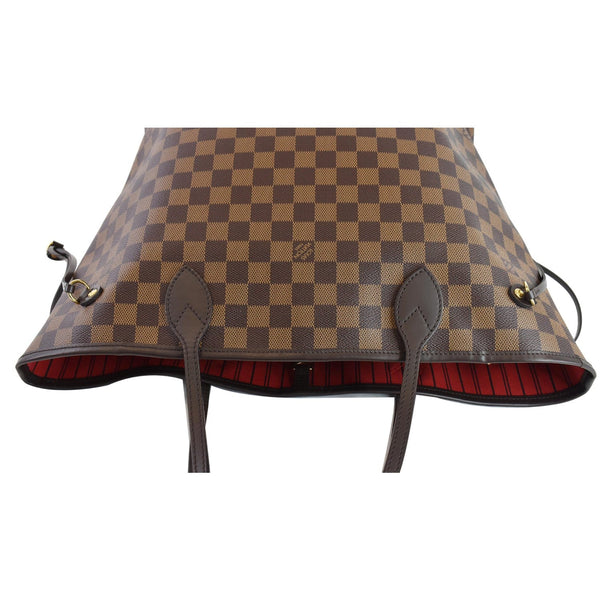 LOUIS VUITTON Neverfull MM Damier Ebene Brown Tote Shoulder Bag Brown