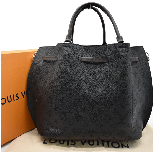 LOUIS VUITTON Girolata Monogram Mahina Leather Shoulder Bag Black