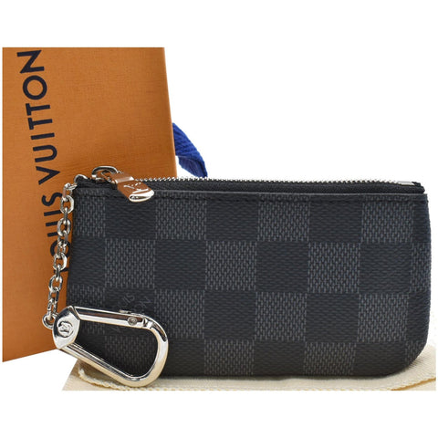 LOUIS VUITTON Pochette Key Cles Damier Graphite Coin Case Black