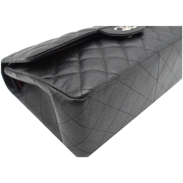 CHANEL Jumbo Double Flap Caviar Leather Shoulder Bag Black- Hot Deals