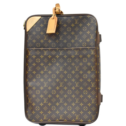 LOUIS VUITTON Pegase 55 Monogram Canvas Suitcase Travel Bag Brown