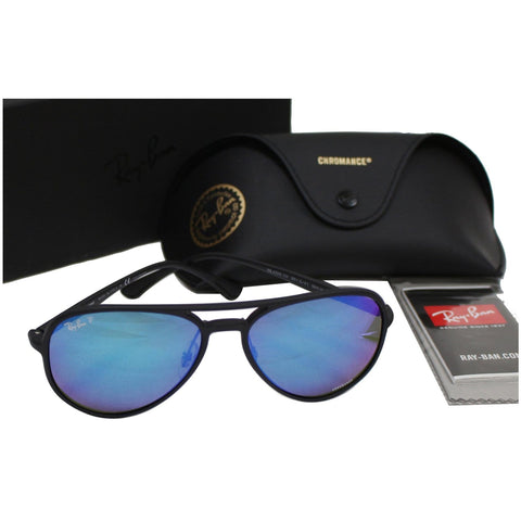 RAY-BAN RB4320CH-601S/A1 Sunglasses Blue Mirror Polarized Chromance Lens