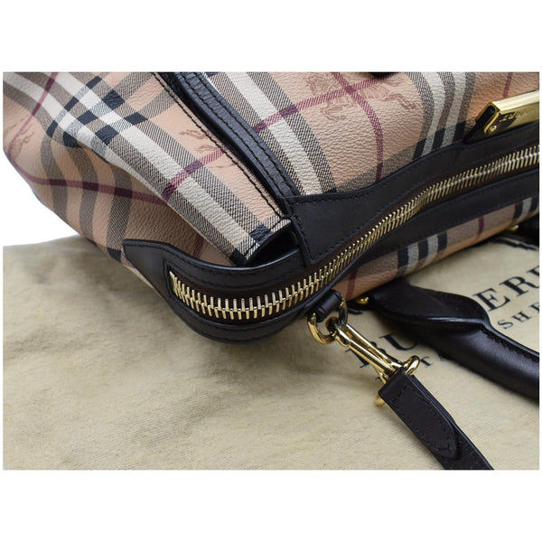 Burberry Gladstone Haymarket Check Leather Tote Bag - side preview