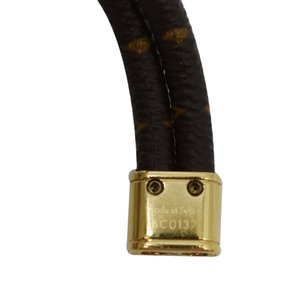 LOUIS VUITTON Keep it Twice Monogram Canvas Bracelet Brown