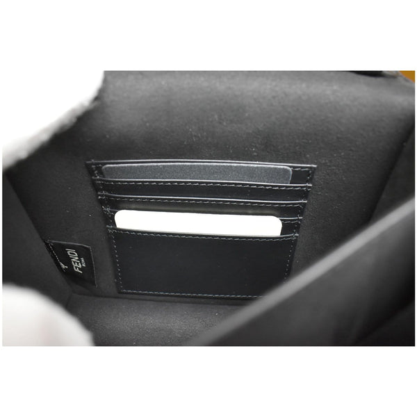 FENDI Fab Leather Crossbody Bag Black