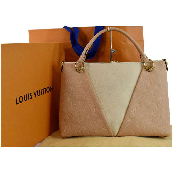 Louis Vuitton V MM Monogram Empreinte Tote Shoulder Bag -front view