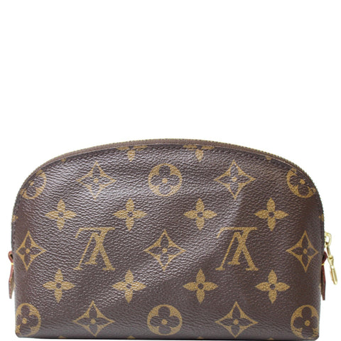 LOUIS VUITTON Monogram Canvas Cosmetic Pouch Brown