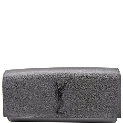 YVES SAINT LAURENT Kate Leather Clutch Wallet Black