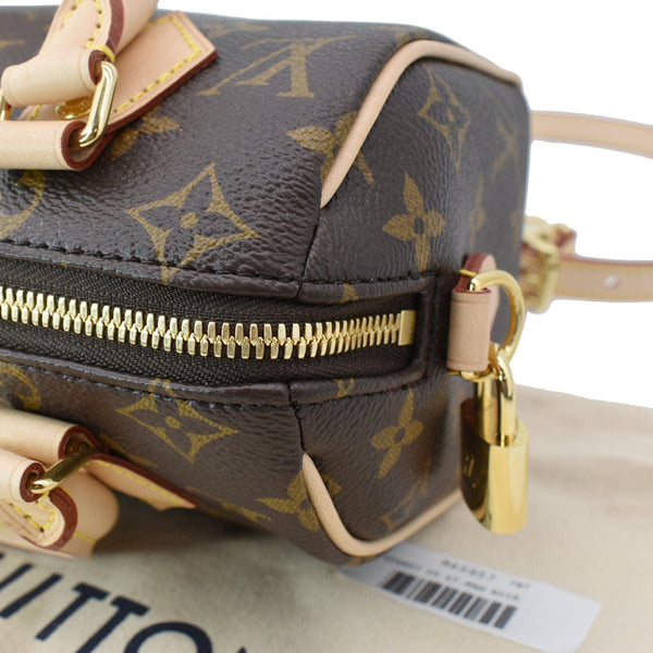 LOUIS VUITTON Speedy Bandouliere 20 Monogram Canvas Crossbody Bag Brown
